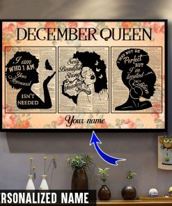 Personalized Name December Queen Canvas QFMM280312